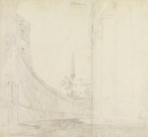View from Behind the Colonnade, Piazza San Pietro, Rome by John George Brown